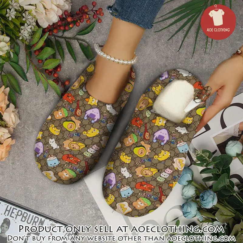 Gucci fleece slippers luxury inhouse slippers ihs1009 aoe2212107